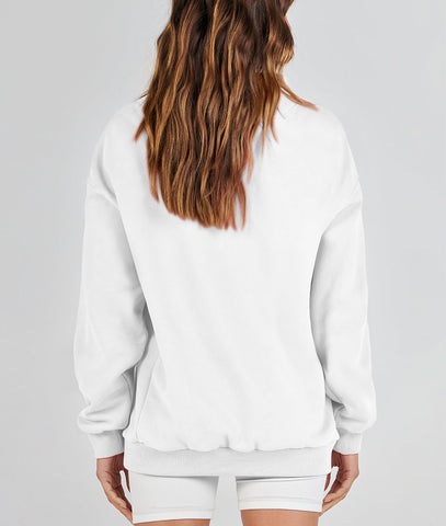 Damska bluza oversize z wycięciem pod szyją Damska bluza oversize z wycięciem pod szyją