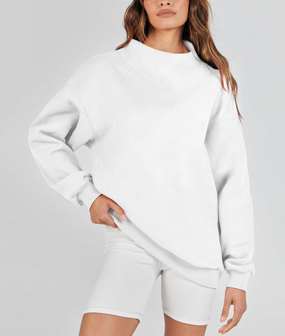 Damska bluza oversize z wycięciem pod szyją Damska bluza oversize z wycięciem pod szyją