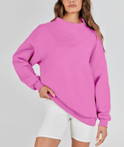 Damska bluza oversize z wycięciem pod szyją Damska bluza oversize z wycięciem pod szyją