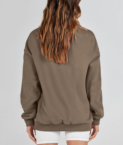 Damska bluza oversize z wycięciem pod szyją Damska bluza oversize z wycięciem pod szyją