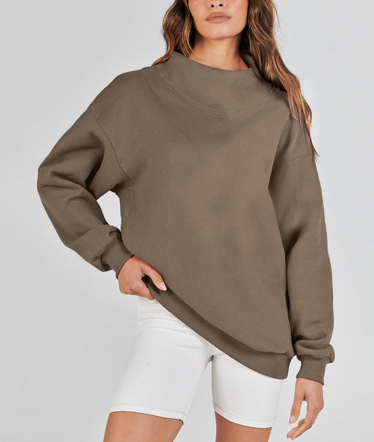 Damska bluza oversize z wycięciem pod szyją