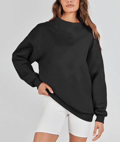 Damska bluza oversize z wycięciem pod szyją Damska bluza oversize z wycięciem pod szyją
