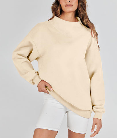 Damska bluza oversize z wycięciem pod szyją Damska bluza oversize z wycięciem pod szyją