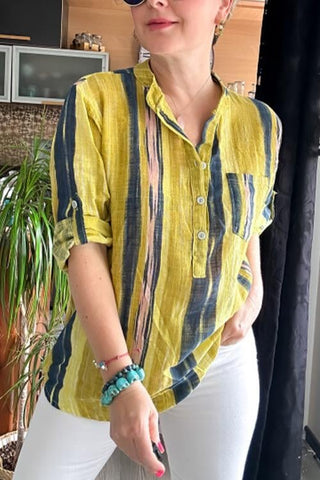 Damska koszula w nieregularne paski