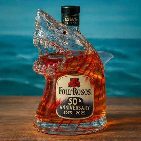 Butelka whisky z okazji 50. rocznicy Szczęki