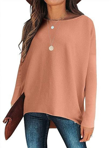 ✨Gorąca wyprzedaż⭐damski sweter z dzianiny o nieregularnym, oversize&#39;owym rękawie typu Dolman