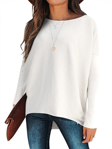 ✨Gorąca wyprzedaż⭐damski sweter z dzianiny o nieregularnym, oversize&#39;owym rękawie typu Dolman