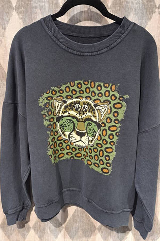 Bluza z nadrukiem w panterkę