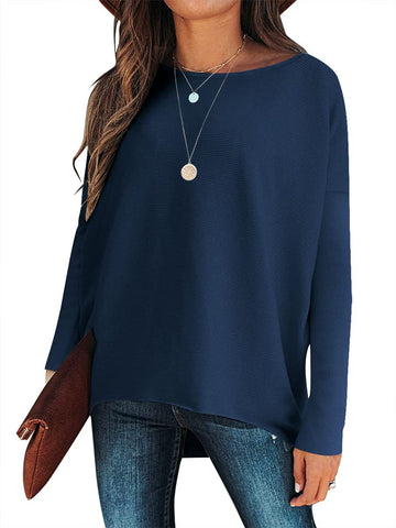 ✨Gorąca wyprzedaż⭐damski sweter z dzianiny o nieregularnym, oversize&#39;owym rękawie typu Dolman
