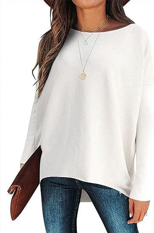 ✨Gorąca wyprzedaż⭐damski sweter z dzianiny o nieregularnym, oversize&#39;owym rękawie typu Dolman