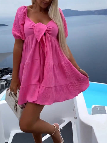 Damska śliczna, swobodna mini sukienka