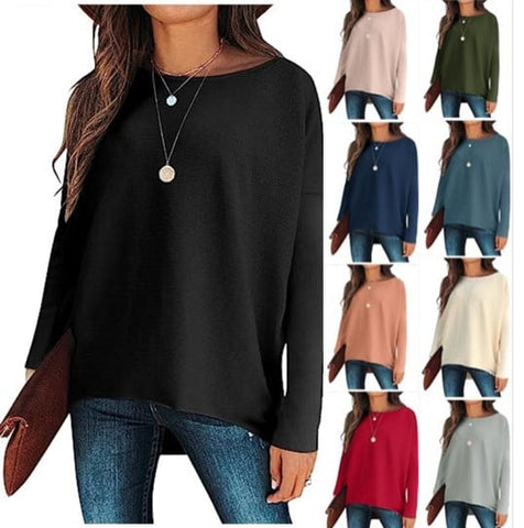 ✨Gorąca wyprzedaż⭐damski sweter z dzianiny o nieregularnym, oversize&#39;owym rękawie typu Dolman