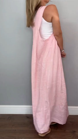 Damska luźna sukienka na ramiączkach