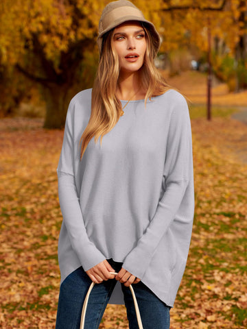 ✨Gorąca wyprzedaż⭐damski sweter z dzianiny o nieregularnym, oversize&#39;owym rękawie typu Dolman