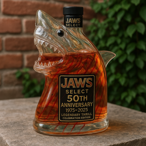 Butelka whisky z okazji 50. rocznicy Szczęki