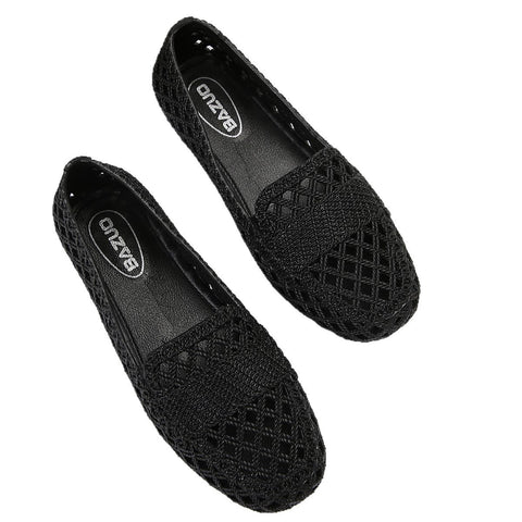 2025 nowe damskie, oddychające, płaskie buty z siateczki