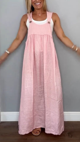 Damska luźna sukienka na ramiączkach