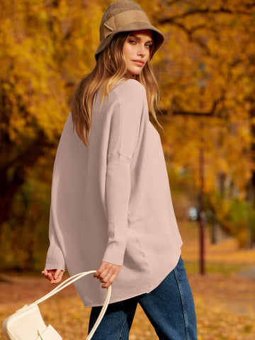✨Gorąca wyprzedaż⭐damski sweter z dzianiny o nieregularnym, oversize&#39;owym rękawie typu Dolman