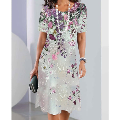 Damska sukienka casualowa z nadrukiem