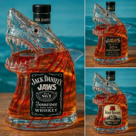 Butelka whisky z okazji 50. rocznicy Szczęki