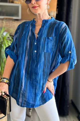 Damska koszula w nieregularne paski