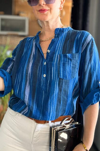 Damska koszula w nieregularne paski