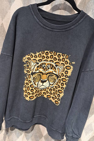 Bluza z nadrukiem w panterkę