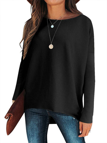 ✨Gorąca wyprzedaż⭐damski sweter z dzianiny o nieregularnym, oversize&#39;owym rękawie typu Dolman
