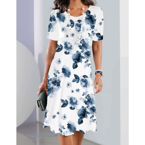 Damska sukienka casualowa z nadrukiem