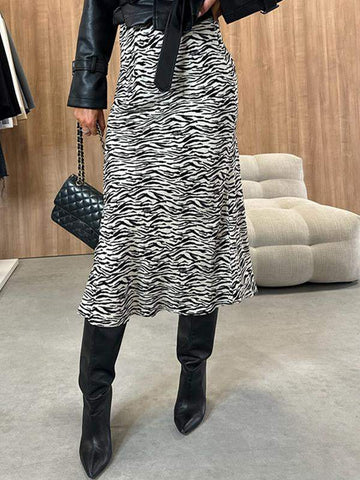 Damska spódnica z nadrukiem na co dzień