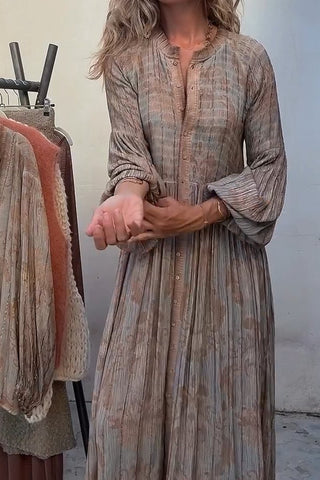 Damska sukienka maxi z nadrukiem