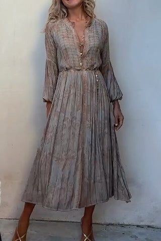 Damska sukienka maxi z nadrukiem