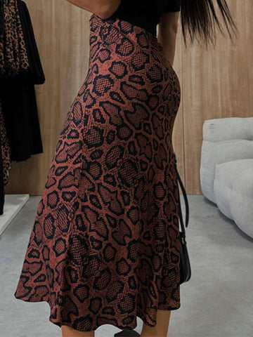 Damska spódnica z nadrukiem na co dzień