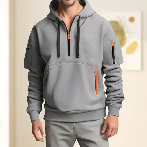 Bluza z kapturem i kieszeniami