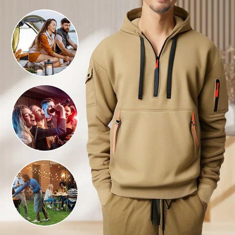 Bluza z kapturem i kieszeniami