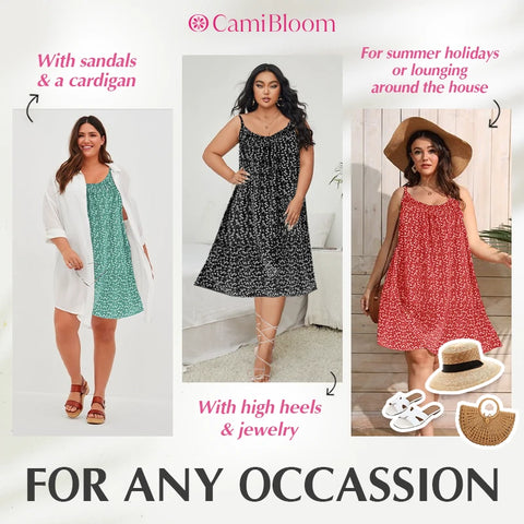 CamiBloom – Sukienka na ramiączkach z kwiatowym nadrukiem