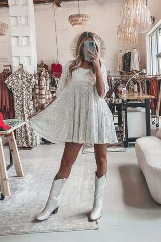 Ostatni dzień 75% - ✨Cekinowa sukienka dla lalki Baby Doll